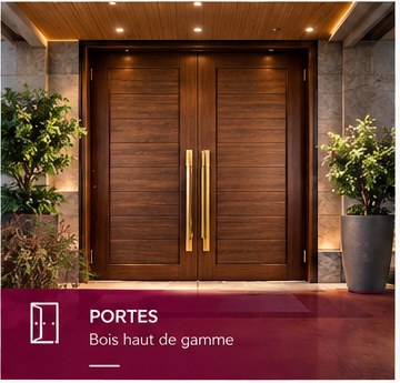 Premium double wooden entrance doors